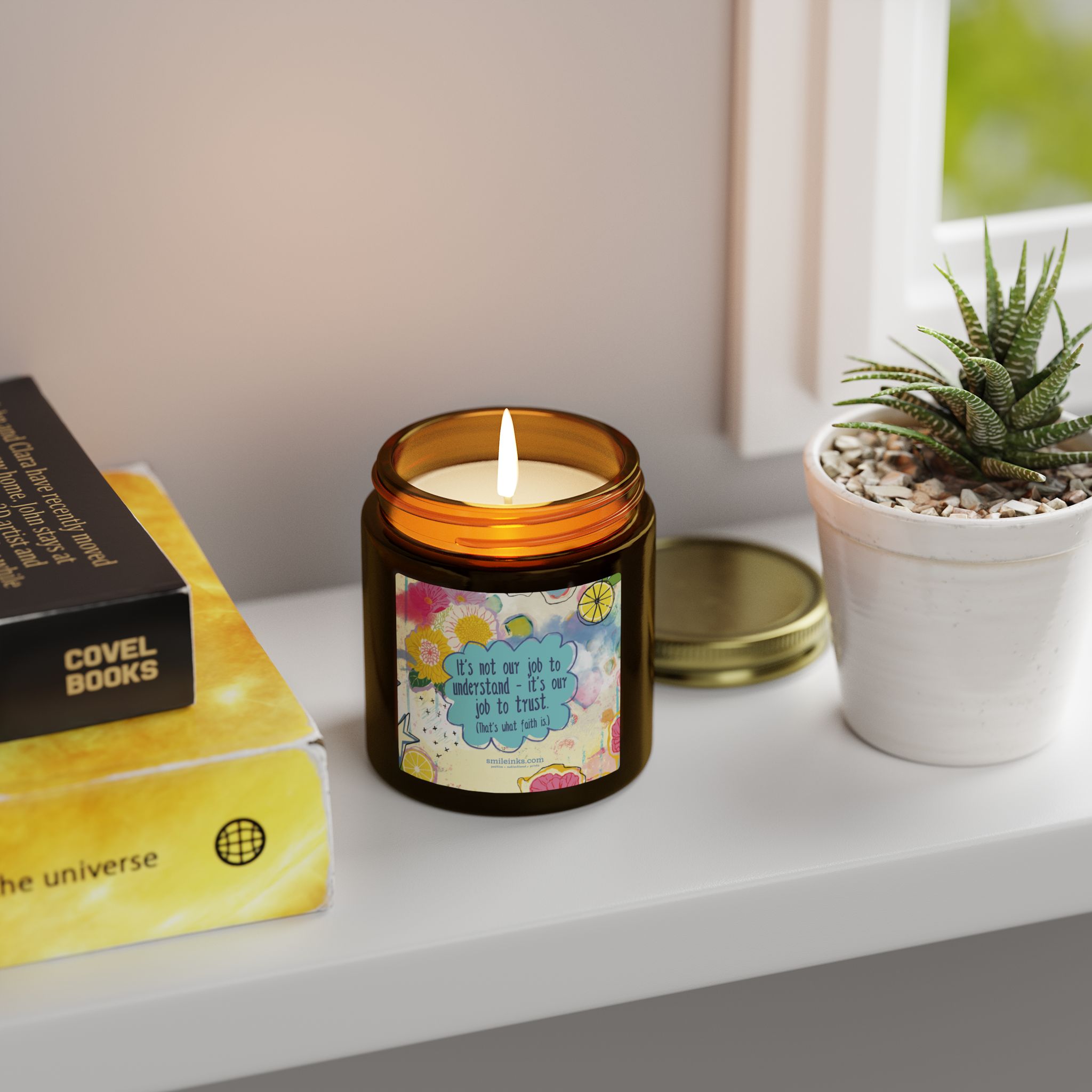 coconut apricot scented candle (4oz & 9oz) — uplifting floral citrus jar with inspirational quote coconut apricot scented candle (4oz & 9oz) — uplifting floral citrus jar with inspirational quote