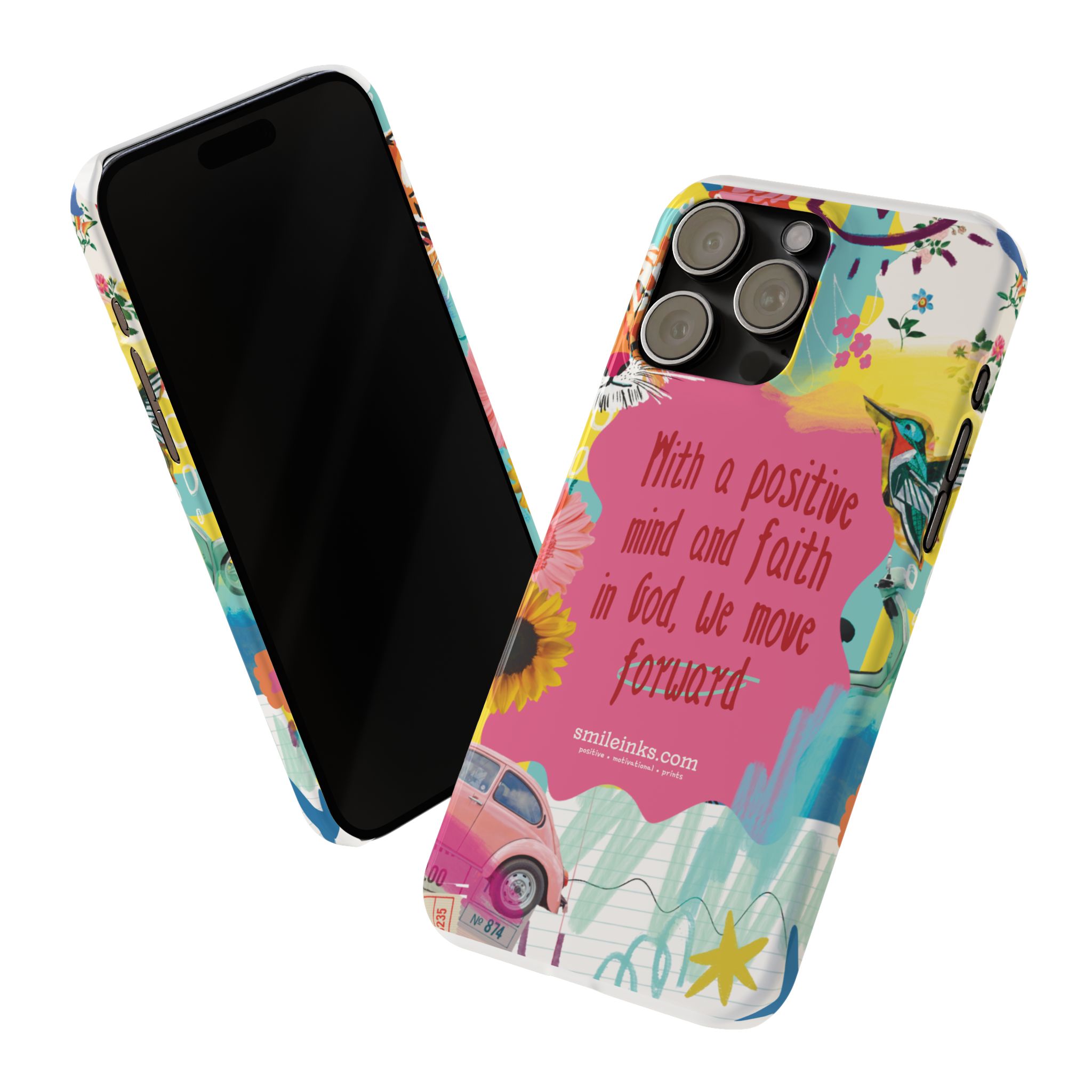 faith & positivity slim phone case — "with a positive mind and faith in god, we move forward" faith & positivity slim phone case — "with a positive mind and faith in god, we move forward"