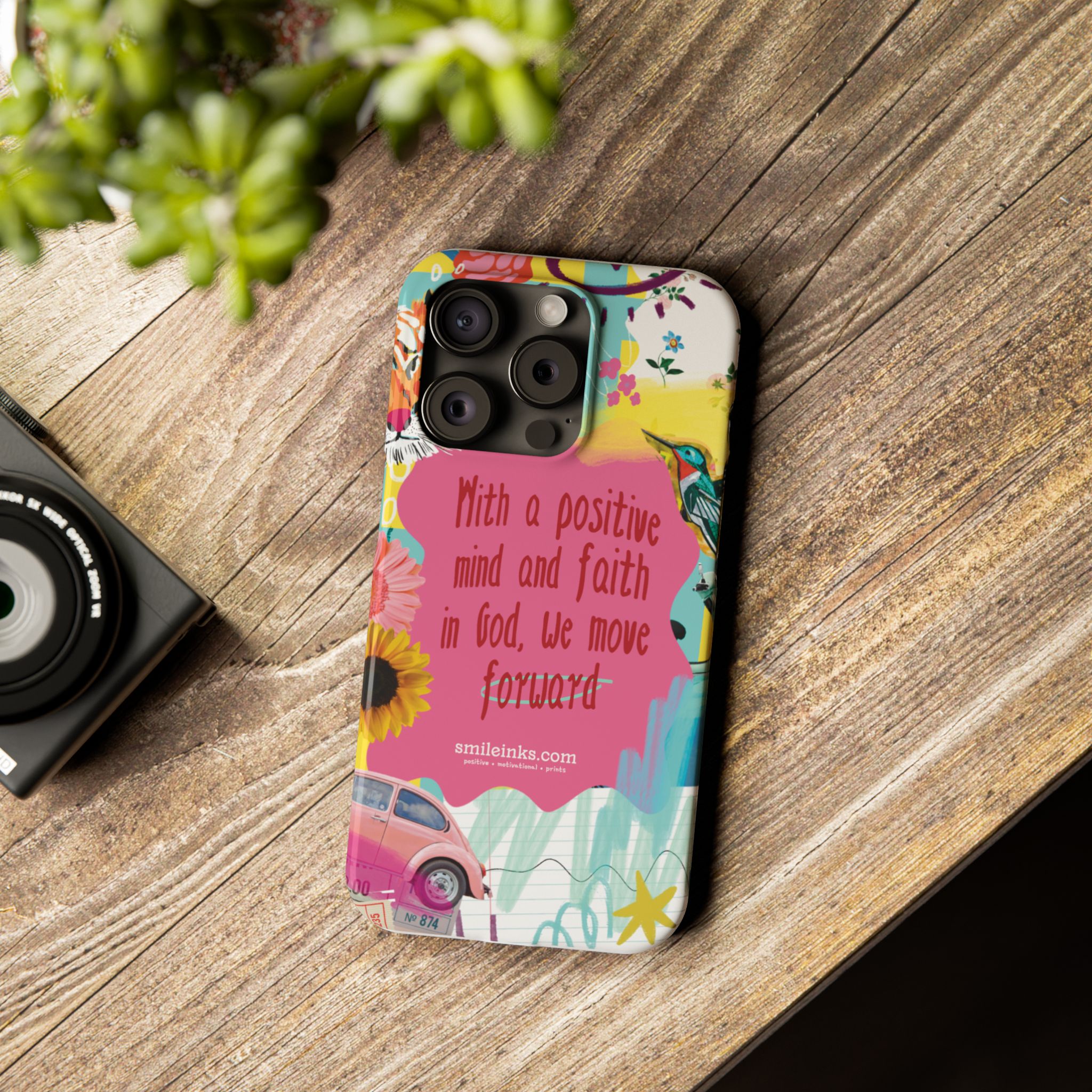 faith & positivity slim phone case — "with a positive mind and faith in god, we move forward" faith & positivity slim phone case — "with a positive mind and faith in god, we move forward"