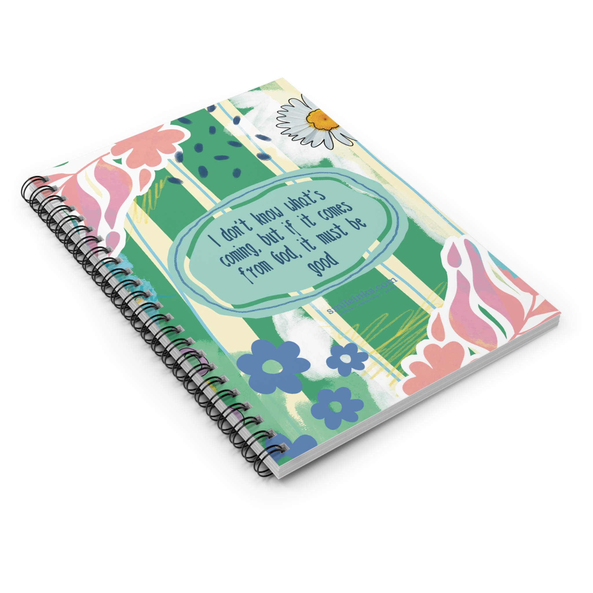 floral faith spiral notebook — "if it comes from god" ruled journal floral faith spiral notebook — "if it comes from god" ruled journal
