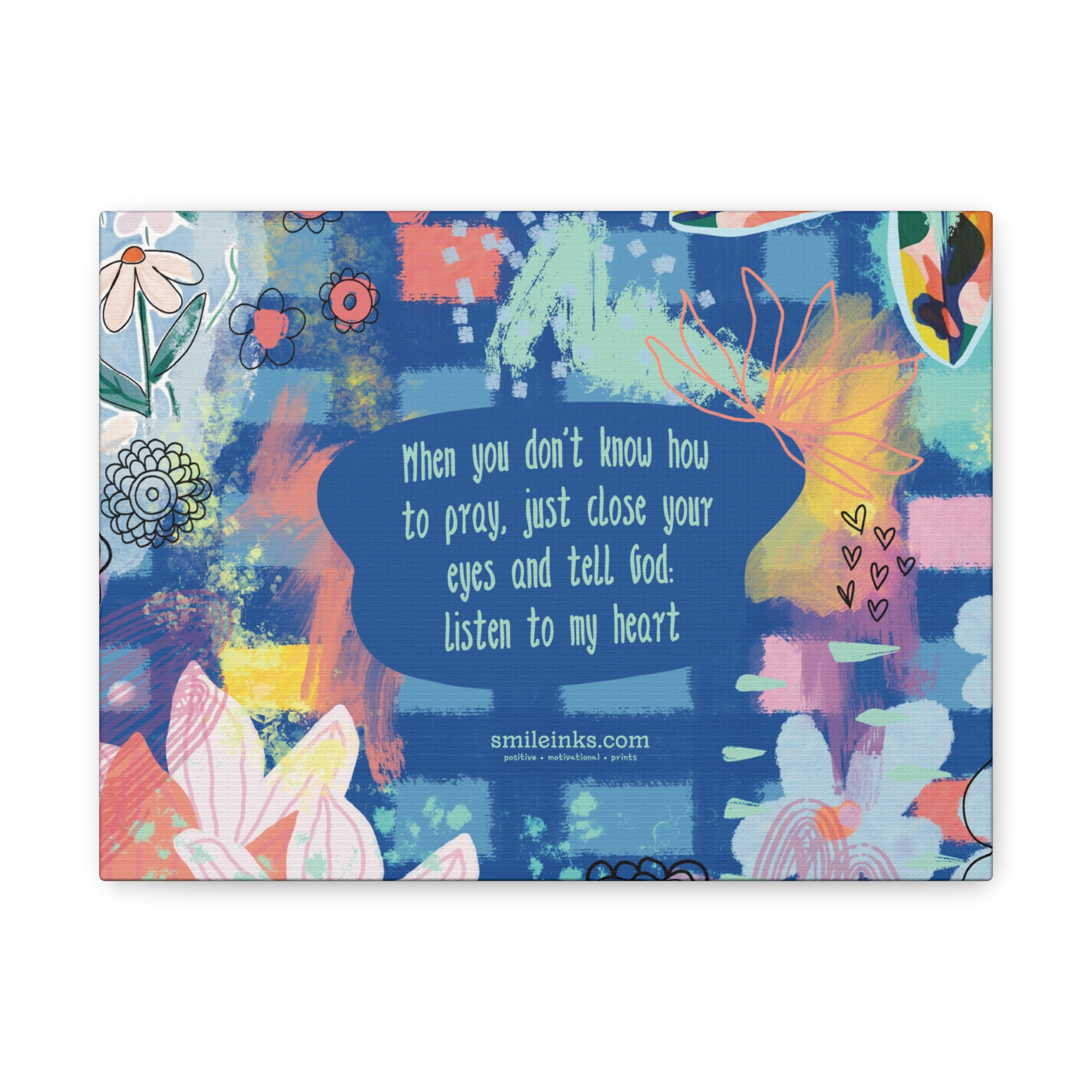 inspirational floral canvas wall art — "when you don't know how to pray" quote inspirational floral canvas wall art — "when you don't know how to pray" quote