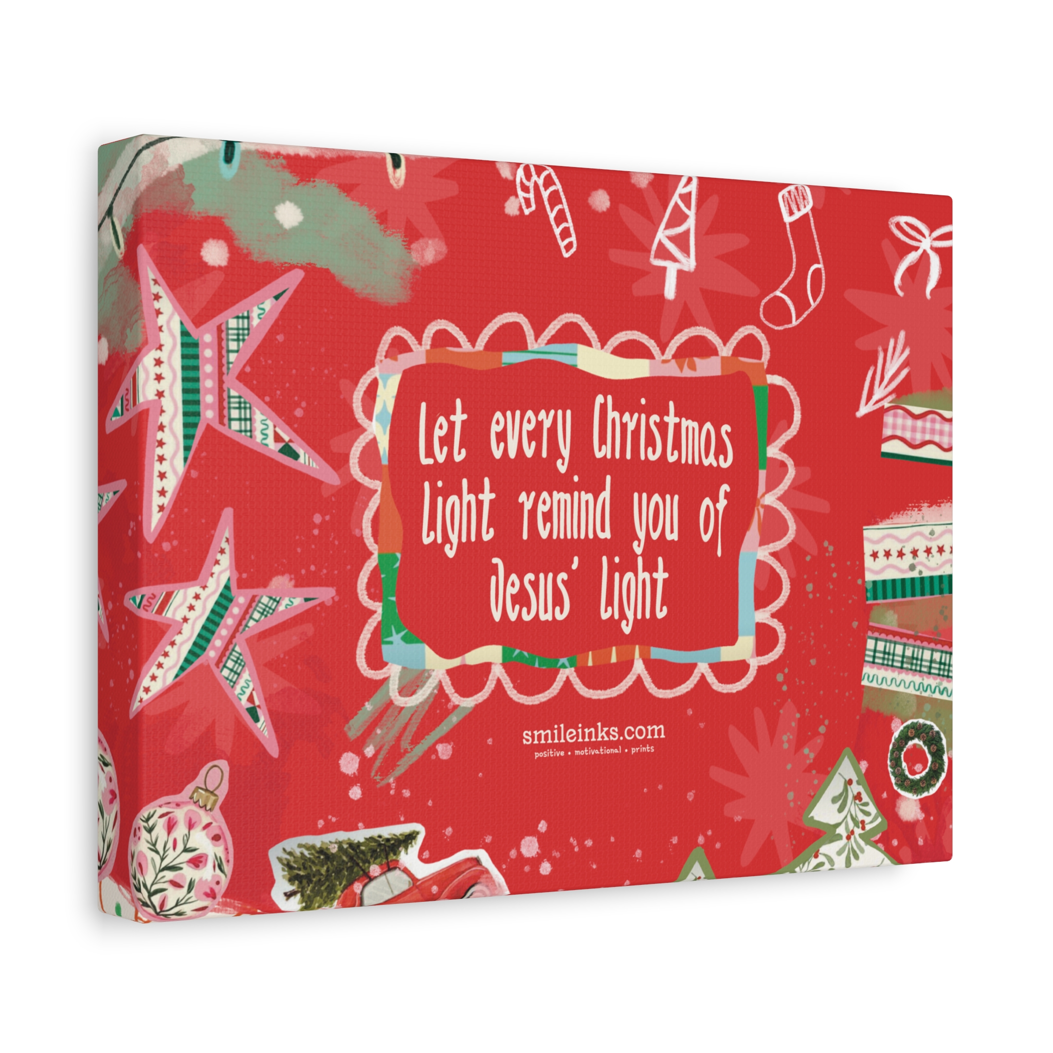 christmas canvas wall art "let every christmas light remind you of jesus' light" matte stretched canvas christmas canvas wall art "let every christmas light remind you of jesus' light" matte stretched canvas