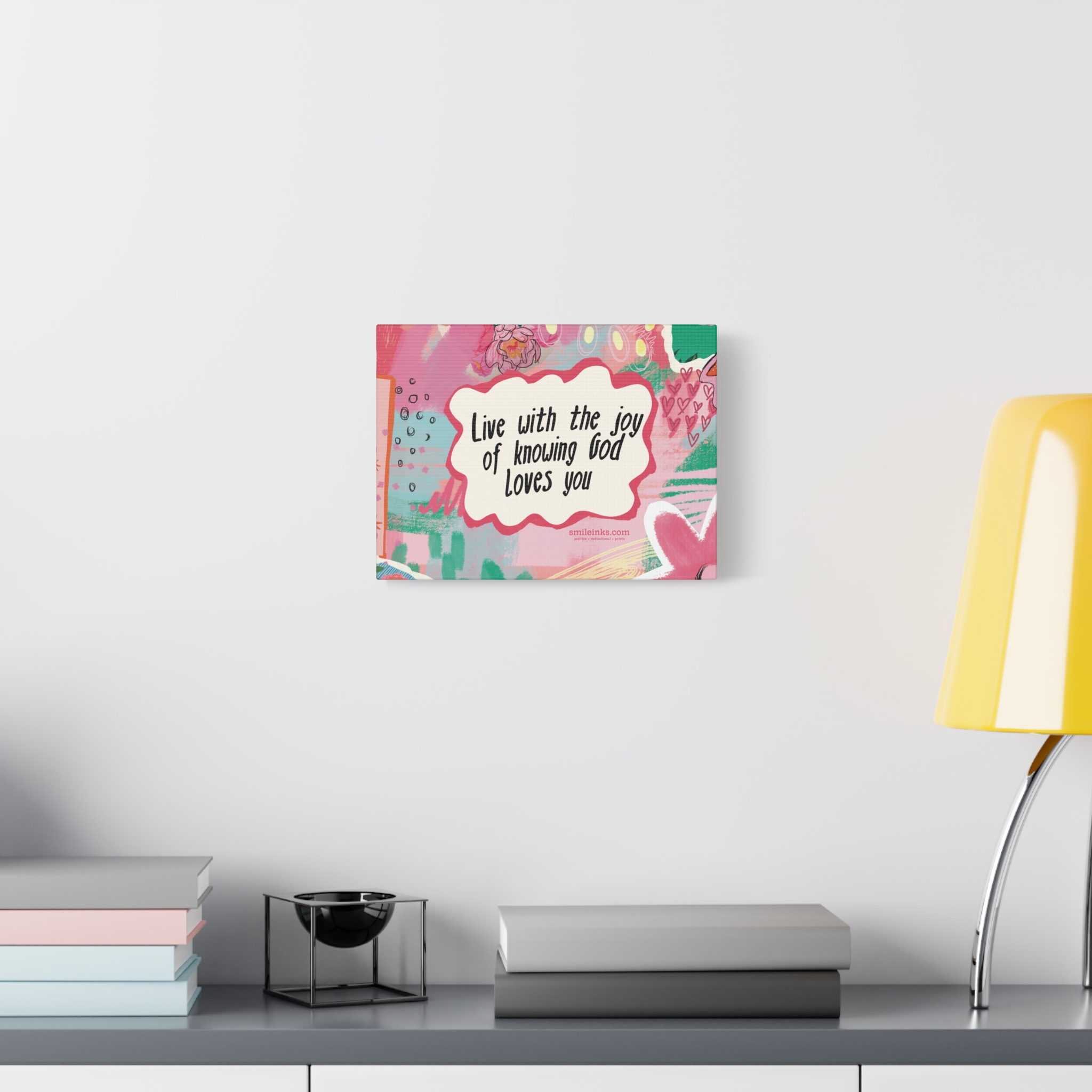 faith wall canvas "live with the joy of knowing god loves you" inspirational art faith wall canvas "live with the joy of knowing god loves you" inspirational art