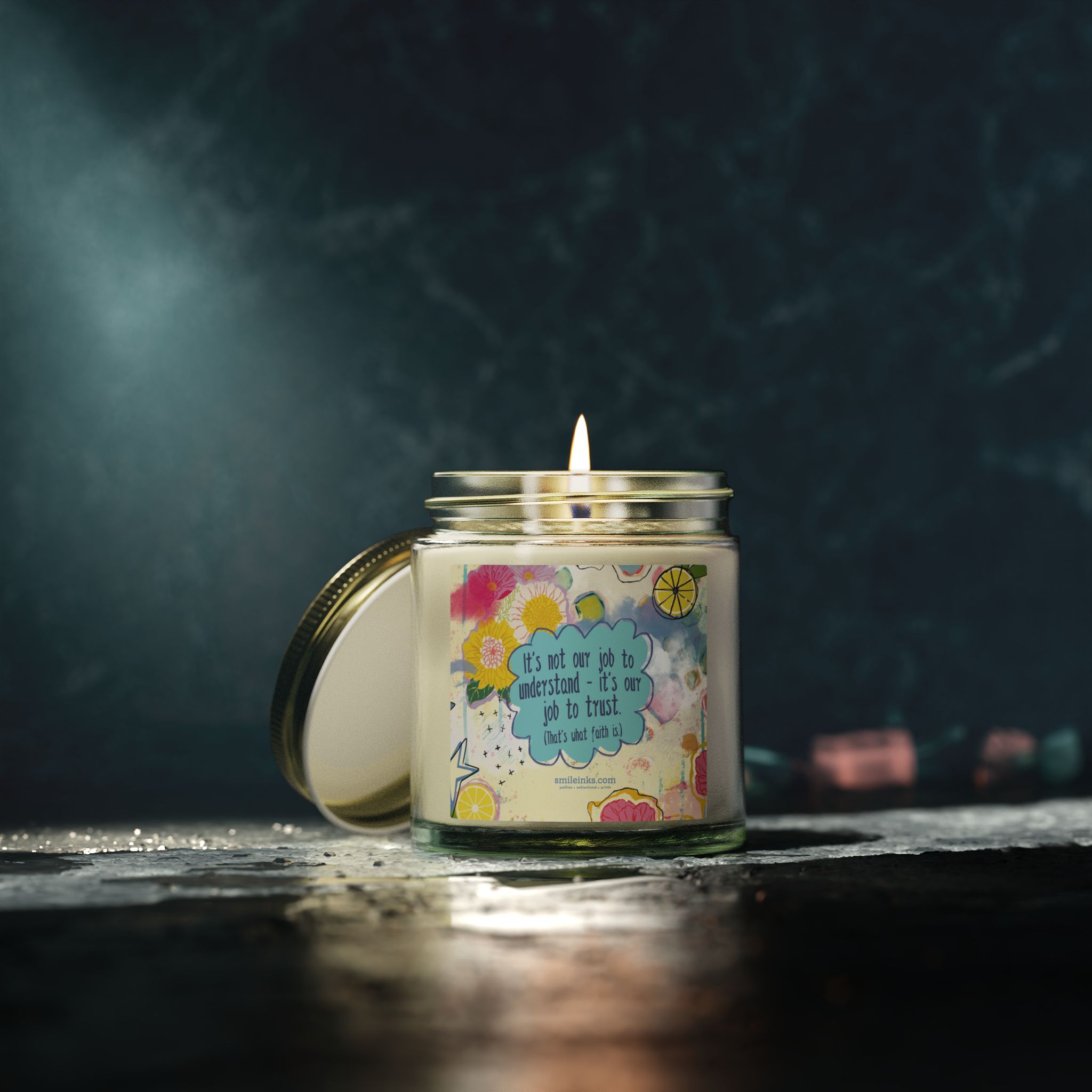 coconut apricot scented candle (4oz & 9oz) — uplifting floral citrus jar with inspirational quote coconut apricot scented candle (4oz & 9oz) — uplifting floral citrus jar with inspirational quote